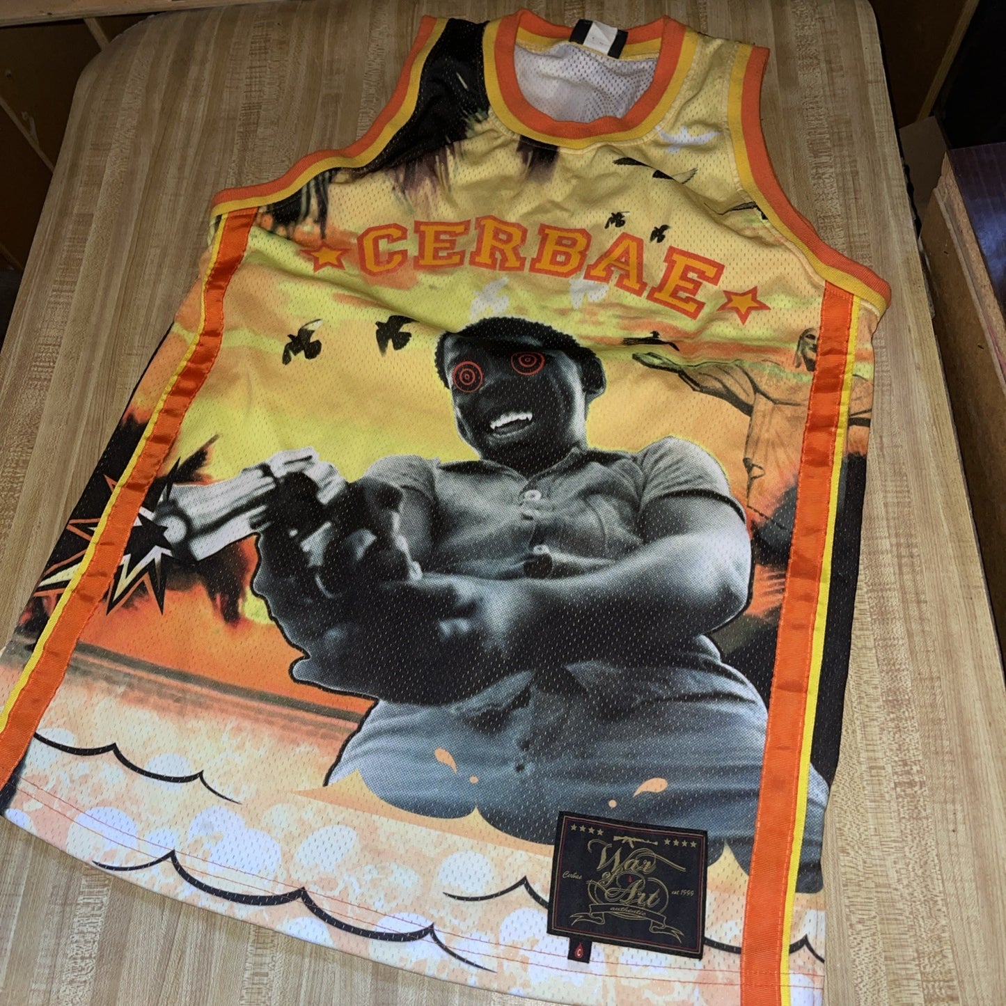 Vintage Cerbae War Art Jersey Medium Y2K 