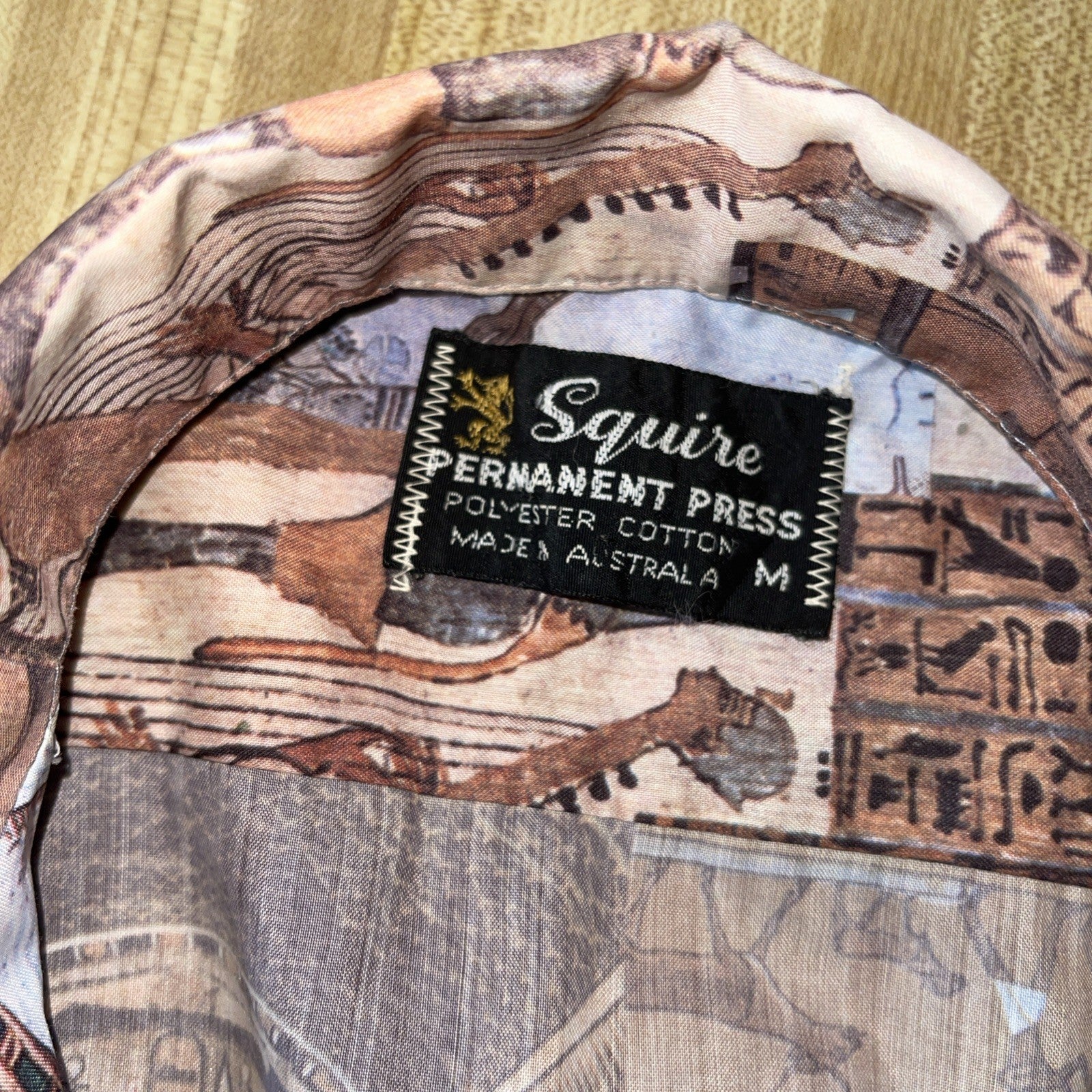 Vintage Squire Permanent Press Button Up Medium 