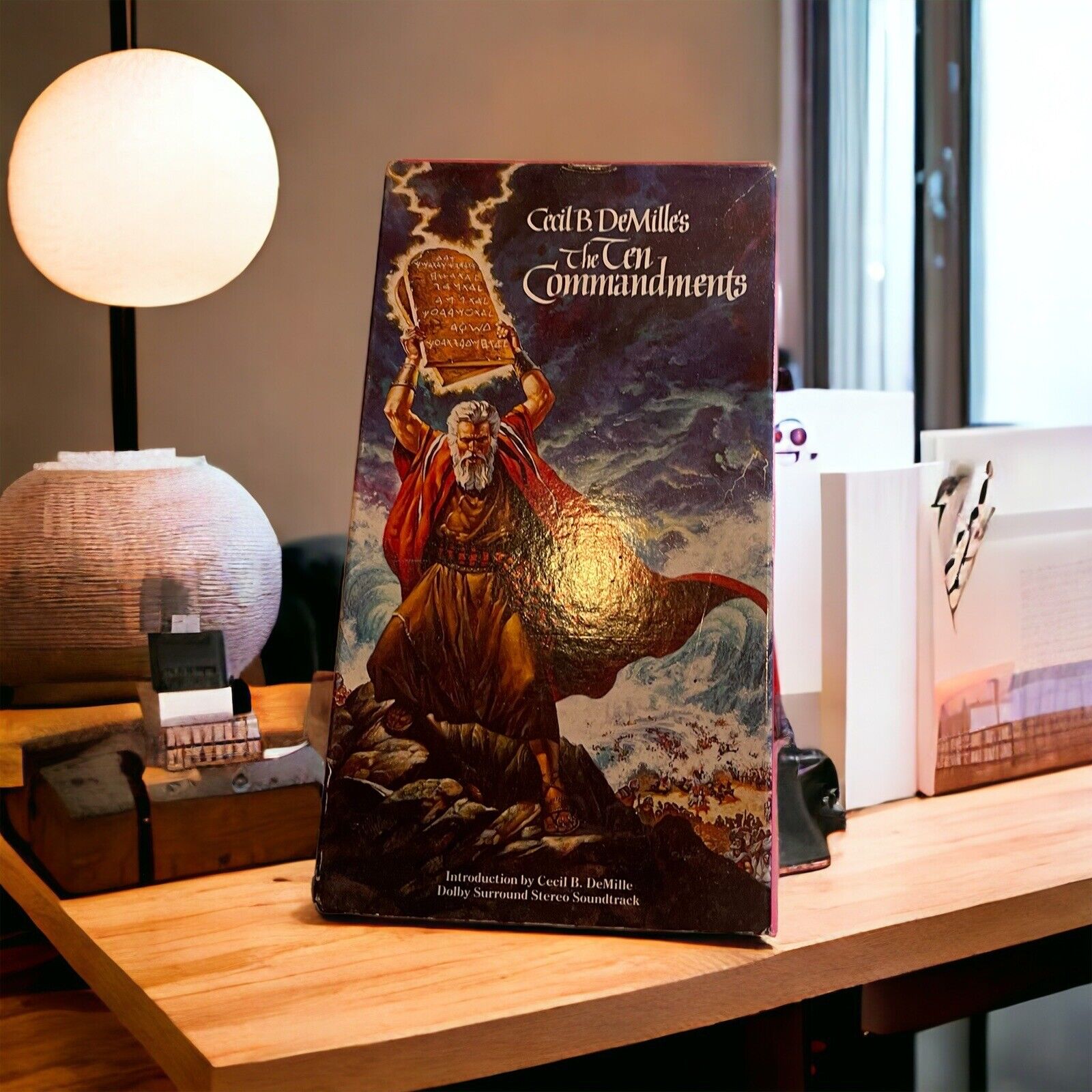 The Ten Commandments Cecil B DeMille VHS Set Charlton Heston 10 Commandments