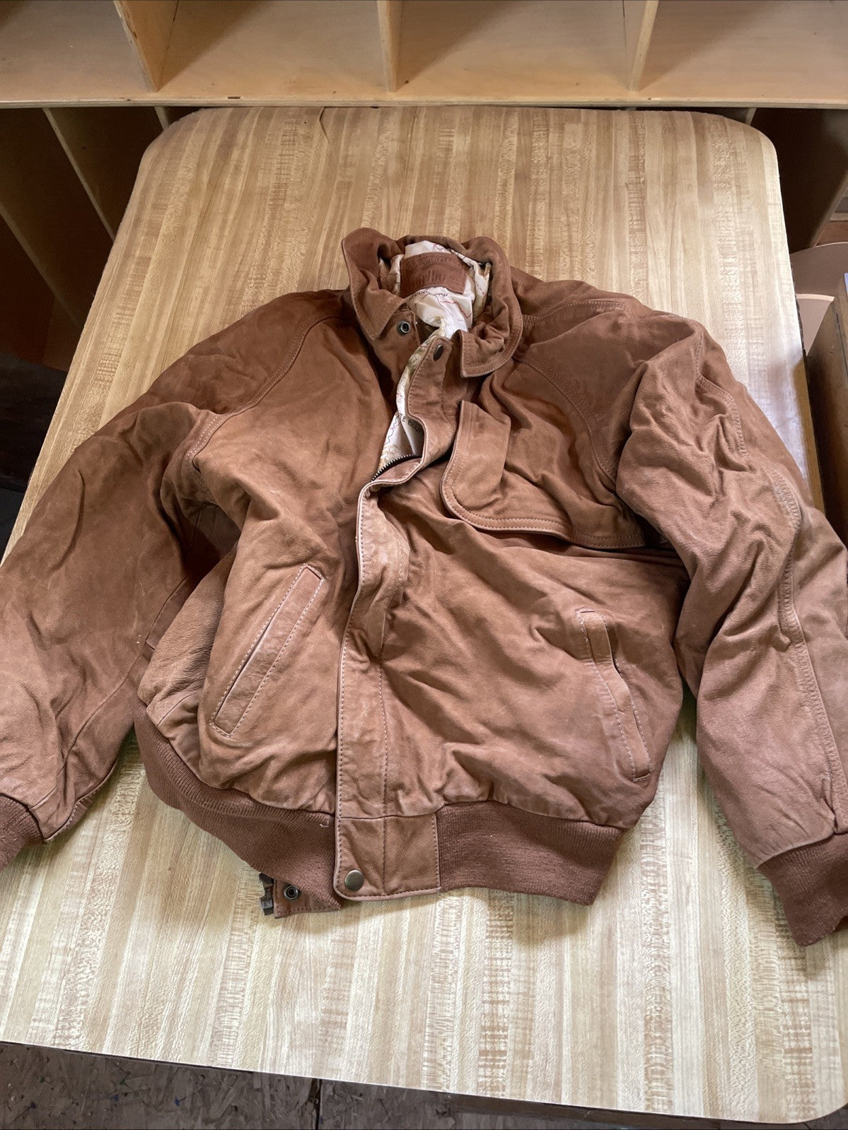 Vintage Marlboro Suede Bomber Jacket Large 