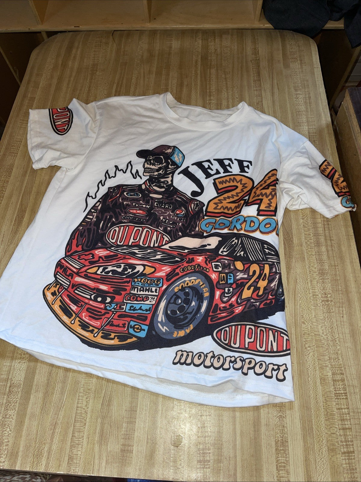 Vintage Jeff Gordon DuPont Gothic Skeleton T Shirt Medium