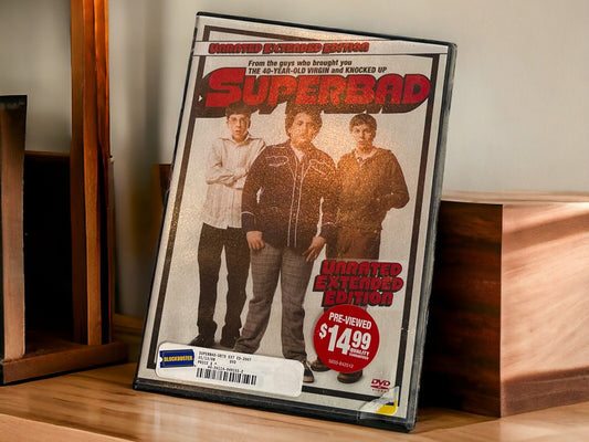 Super Bad: Unrated Extended Edition (DVD) In Blockbuster Case