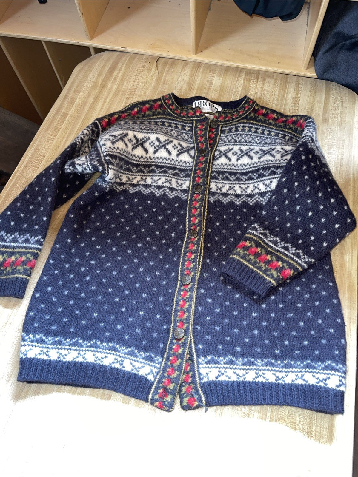 Vintage Drops Cardigan Made In Norway Large 