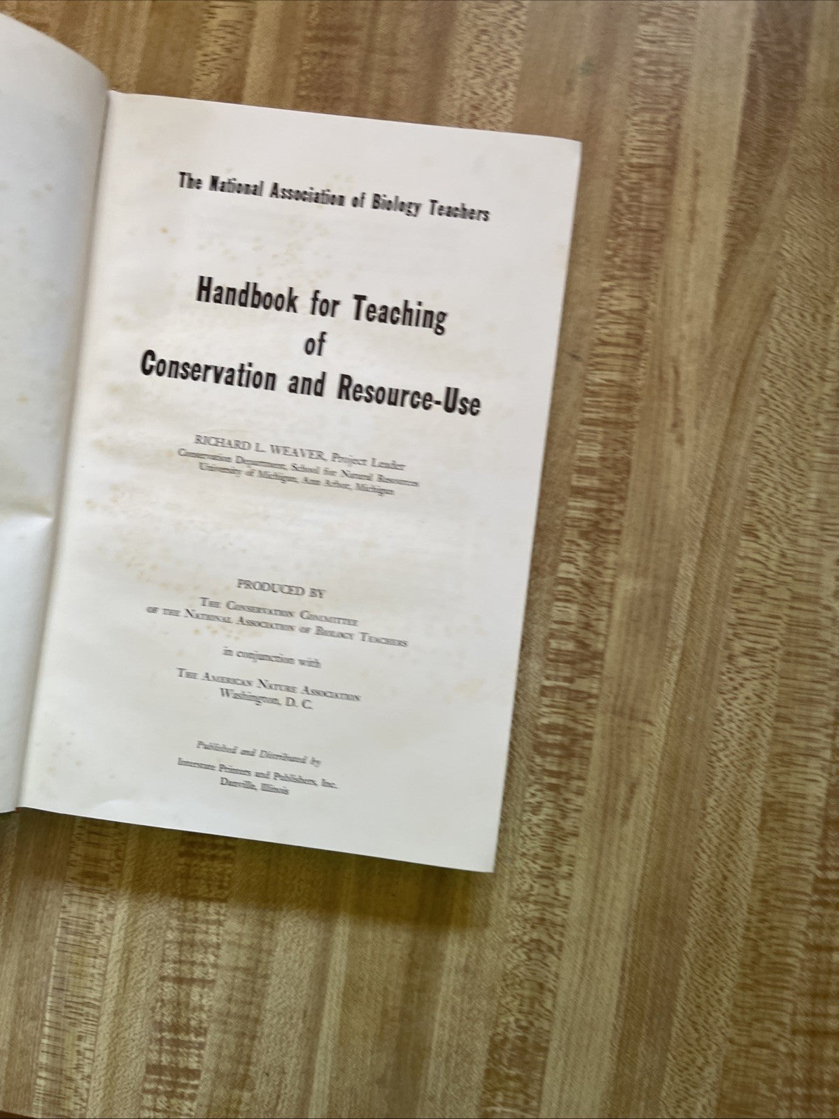 Conservation Handbook Hardcover 