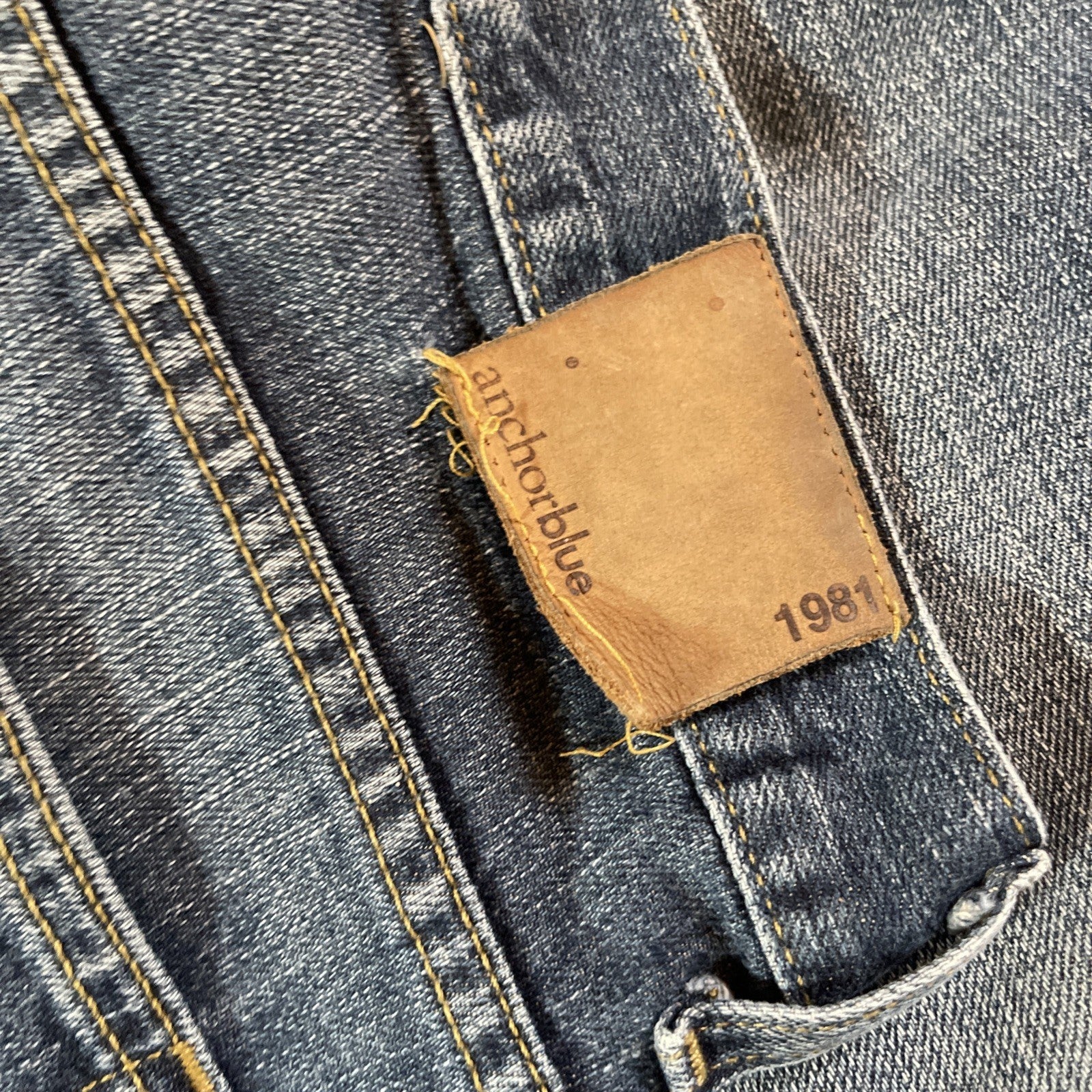 Anchor Blue Straight Jeans 36/26 Baggy Wide Leg