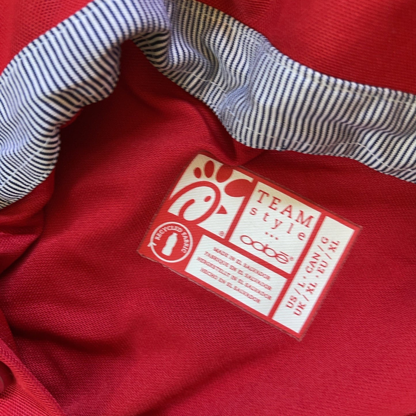 Chic Fil A Polo XL Shirt Red Uniform Employee Team Style Recycled