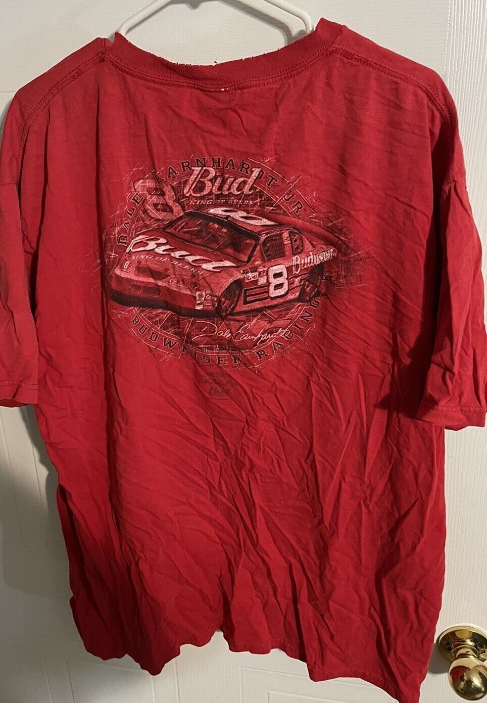 Chase Authentics Dale Jr Bud Racing T Shirt XL