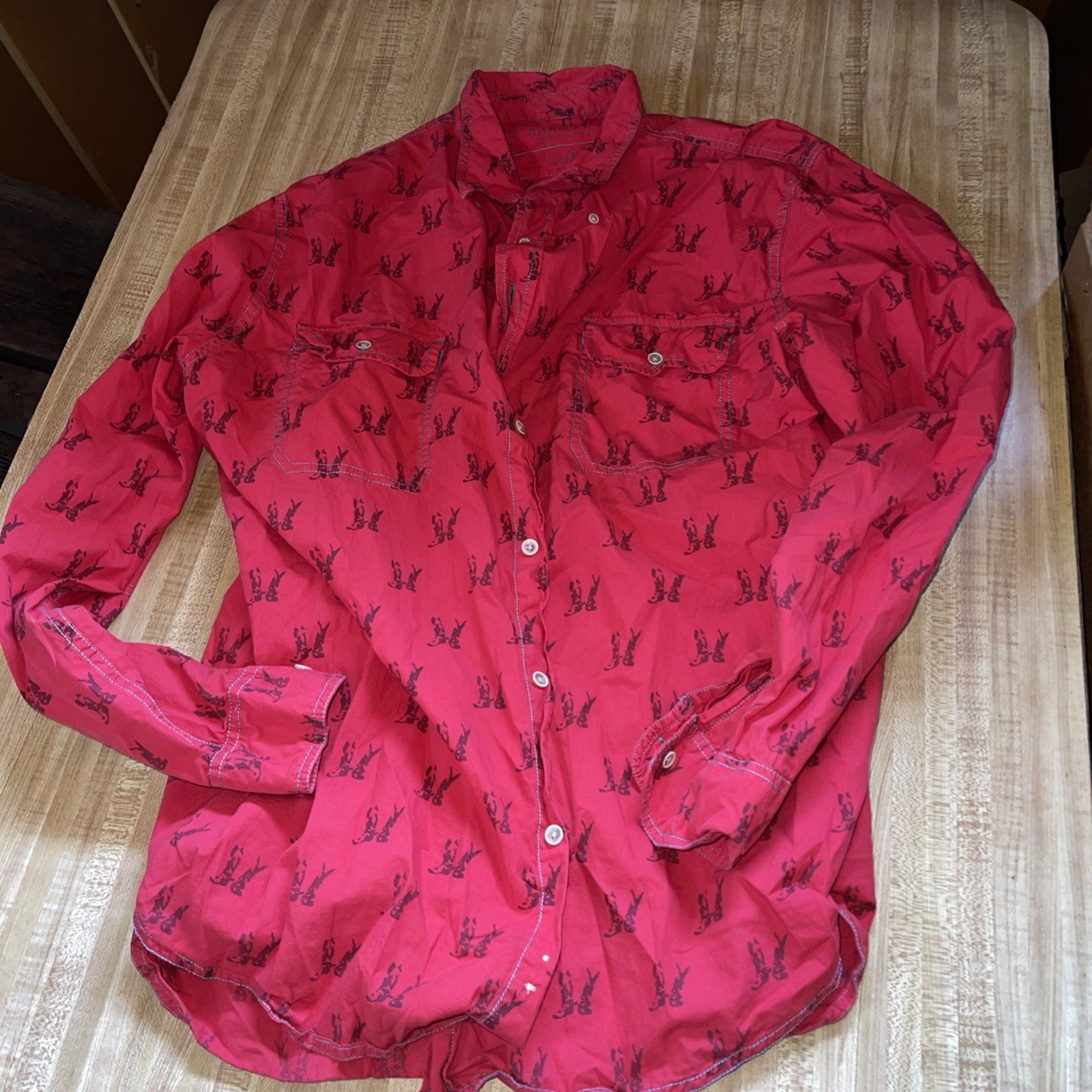 Barn Fly Trading Button Up XL