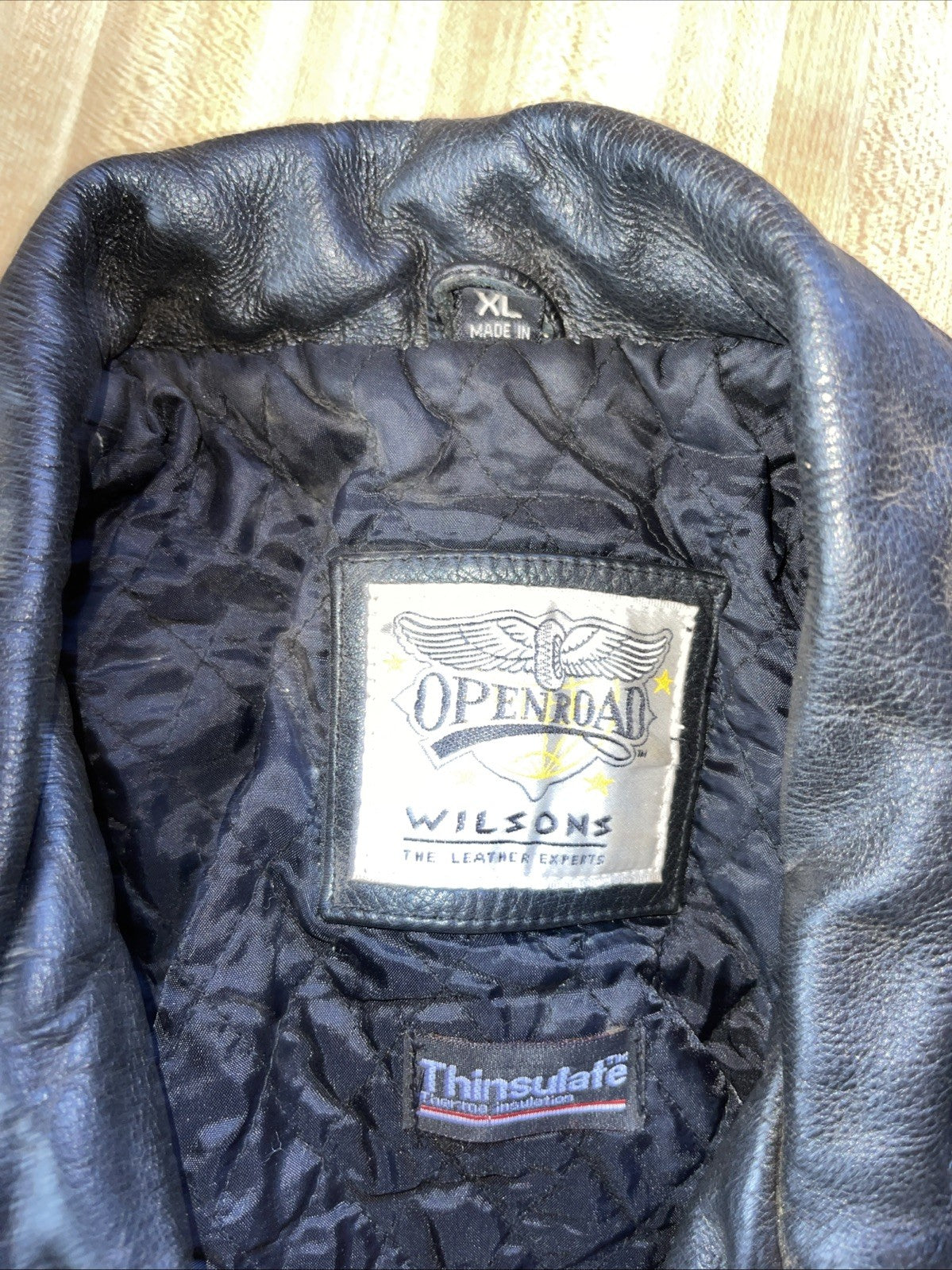 Wilson’s Open Road Biker Jacket XL Vintage Leather