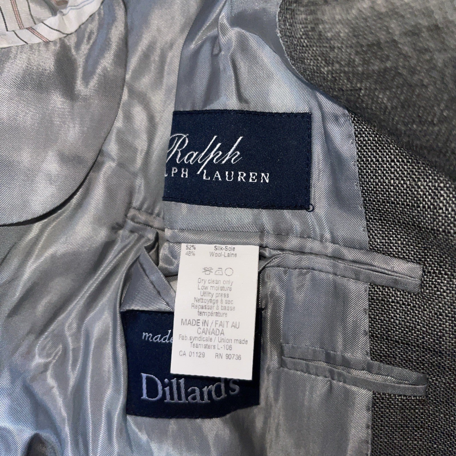 Ralph Ralph Lauren Blazer 44L Silk Wool Blend