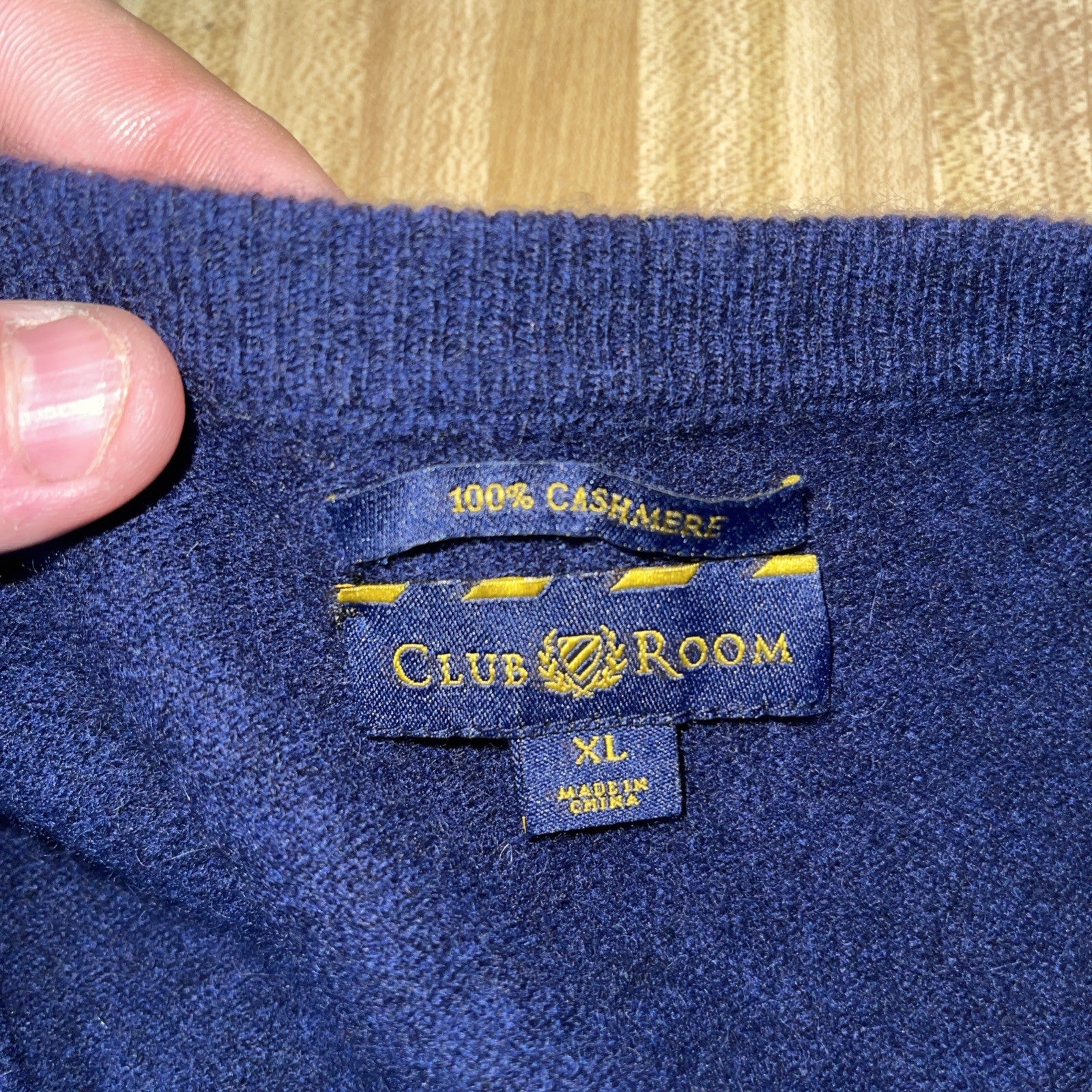club room cashmere sweater men xl