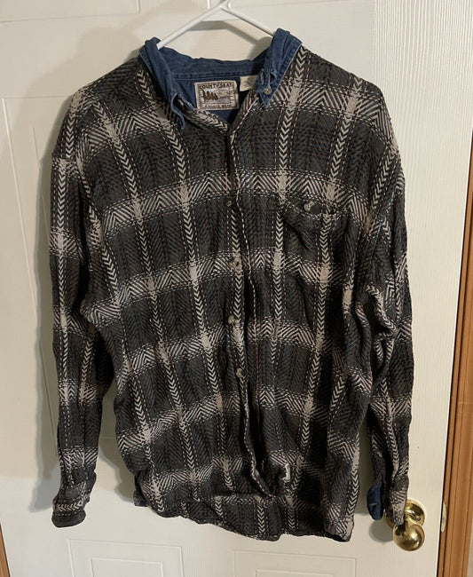 County Seat Rigged Wear Aztec Southwestern Flannel Large 