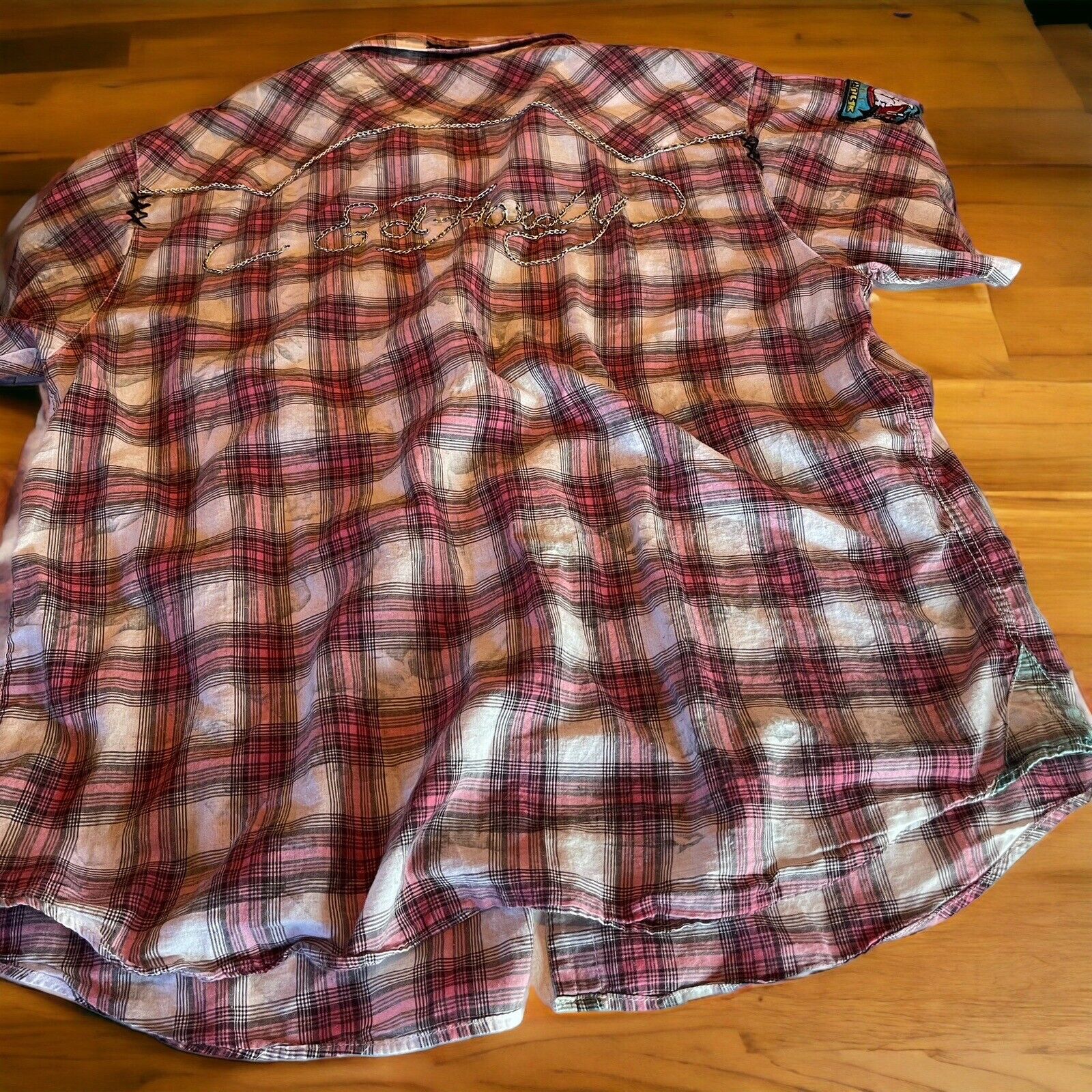 Ed Hardy Pearl Snap Shirt XL