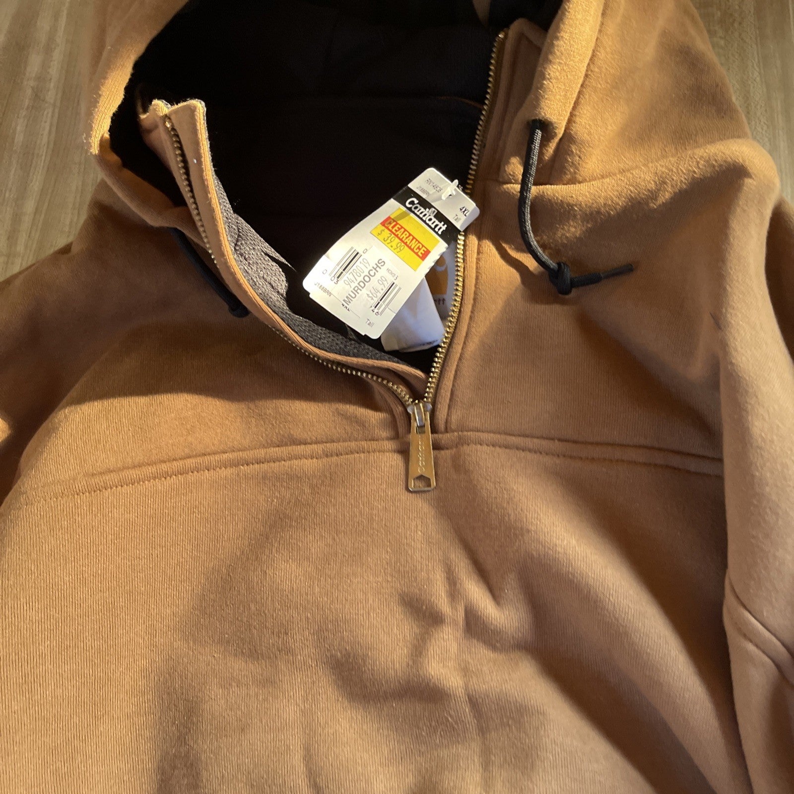 Deadstock Carhartt Thermal Lined Hoodie Jacket 4XLT 