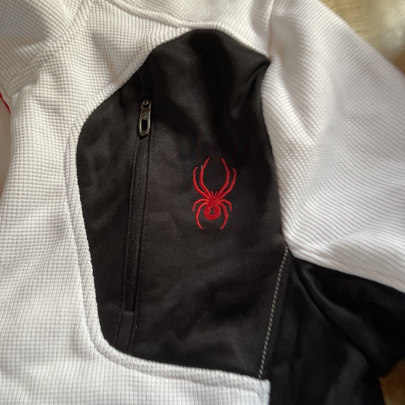 Spyder Full Zip Waffle Knit Jacket Medium 