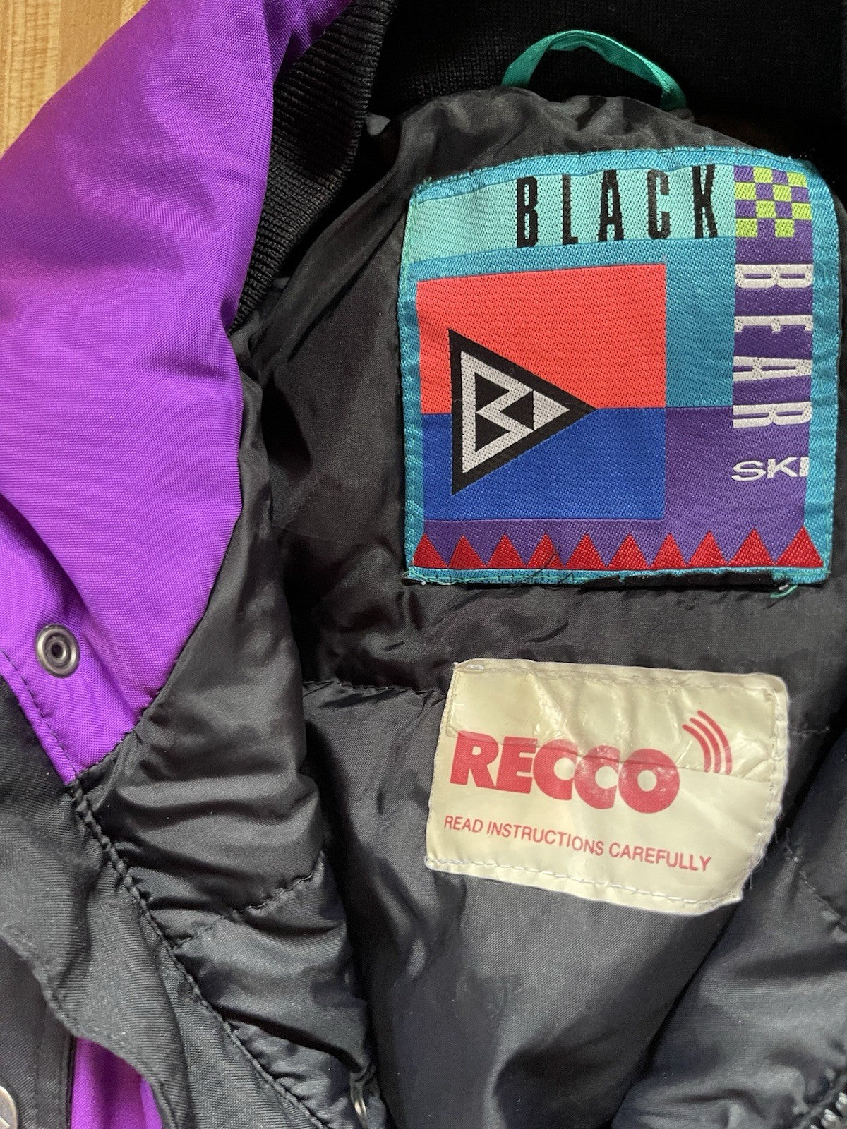 Vintage Black Bear Ski Jacket By Recco 
