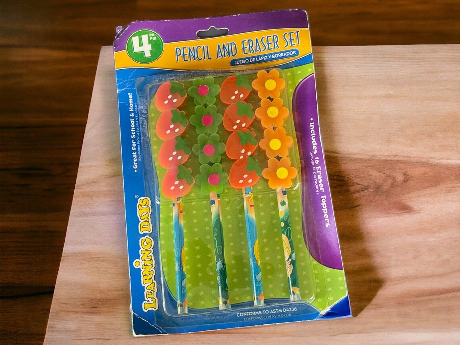 Learning Days 4 Pencil And Eraser Set