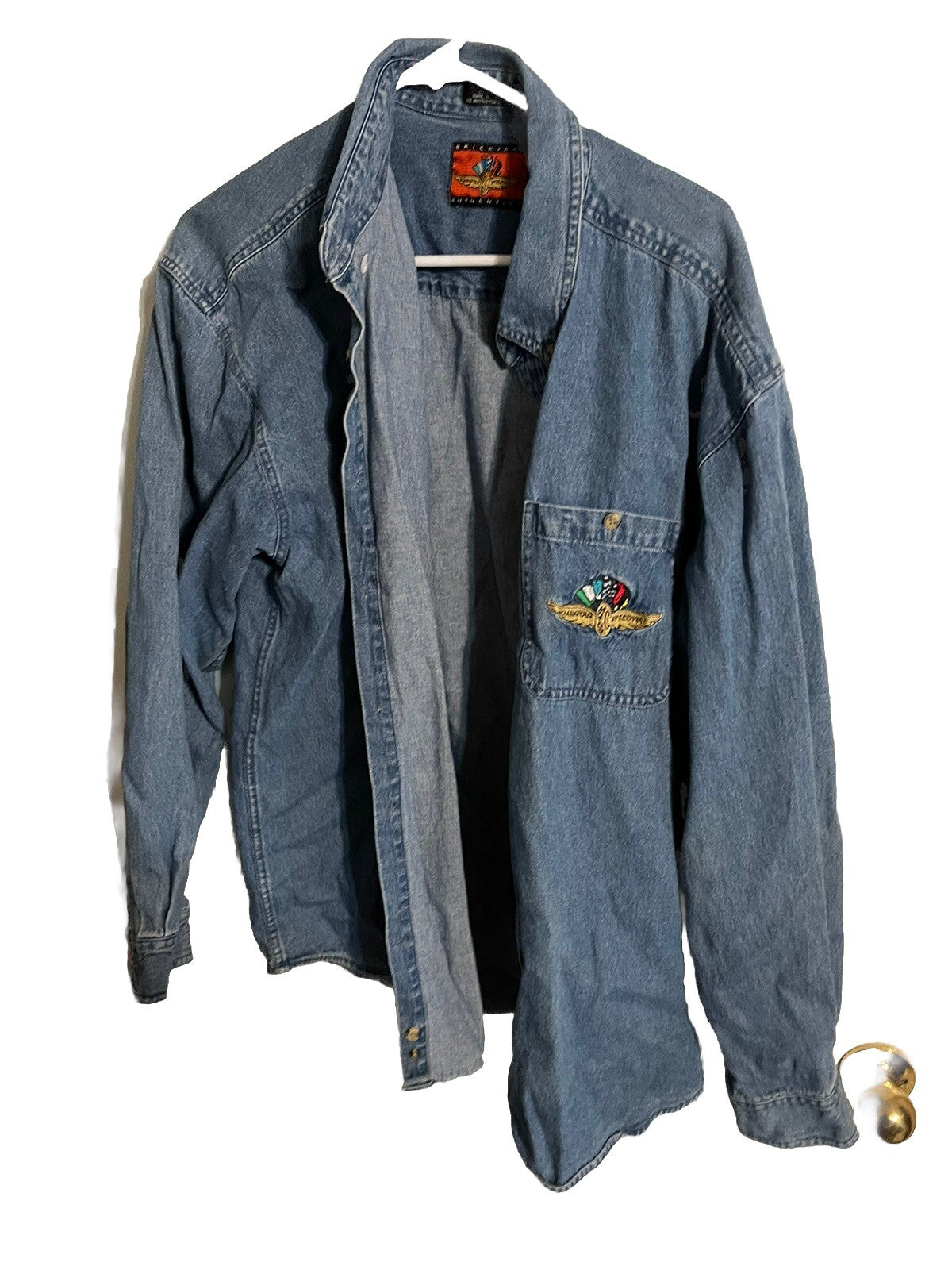 Brickyard Authentic Indianapolis Motor Speedway Denim Shacket XL