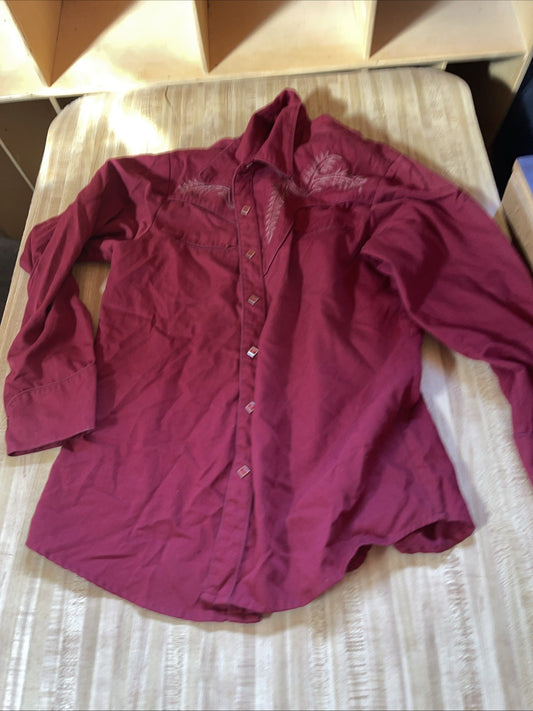scully pearl snap western shirt Medium Gunslinger 