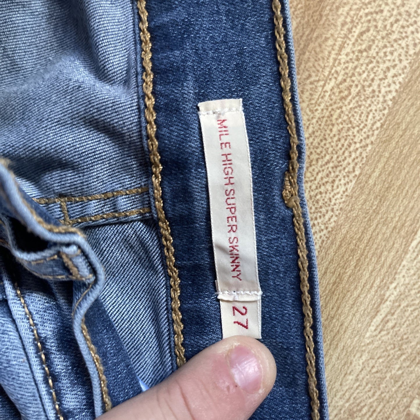 Levi’s Premium Mile High Super Skinny Jeans 27 Big E