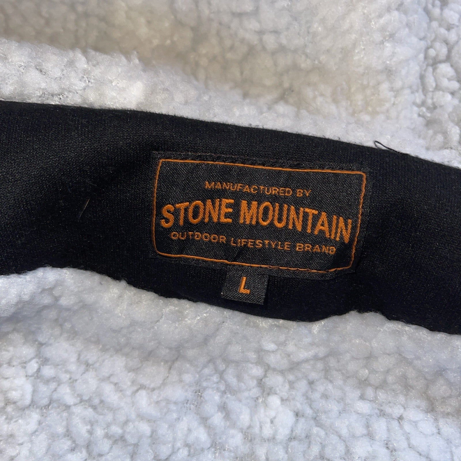 Stone Mountain Clothing Brand Sherpa Lined Full Zip Hoodie Large 