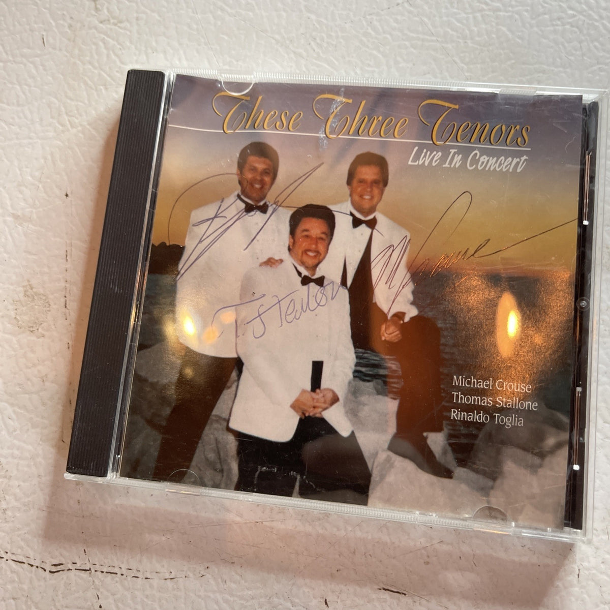 THE THREE TENORS, LIVE IN CONCERT, MUSIC CD/ autographed
