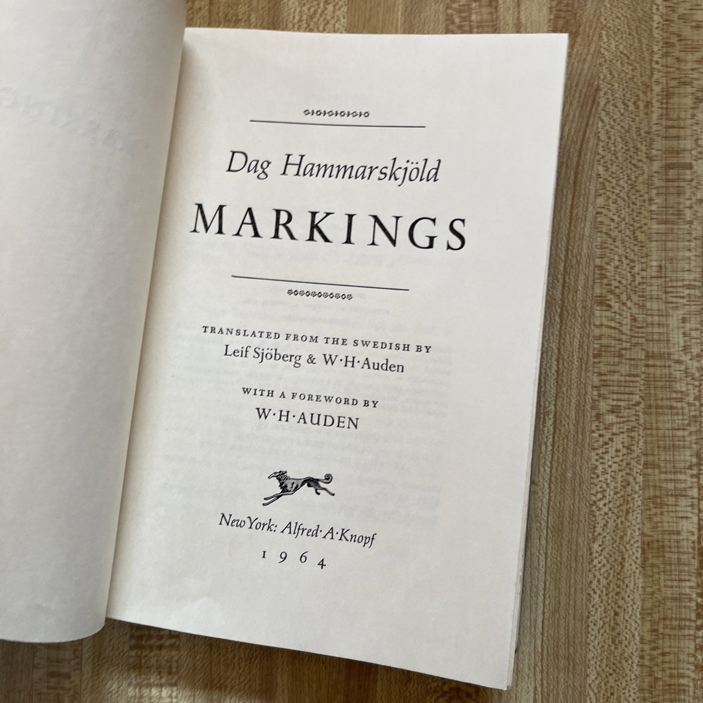 Markings Hardcover 