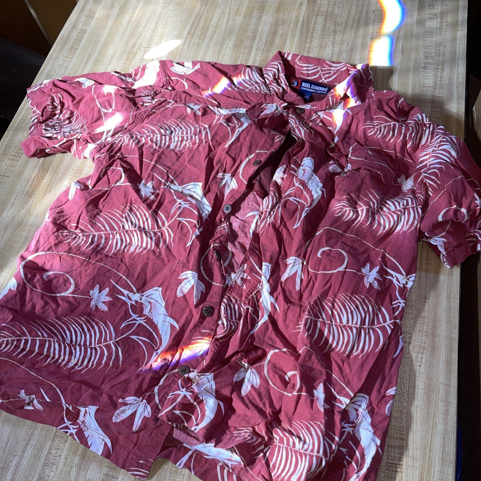 Reel Legends Vented Hawaiian Shirt XL