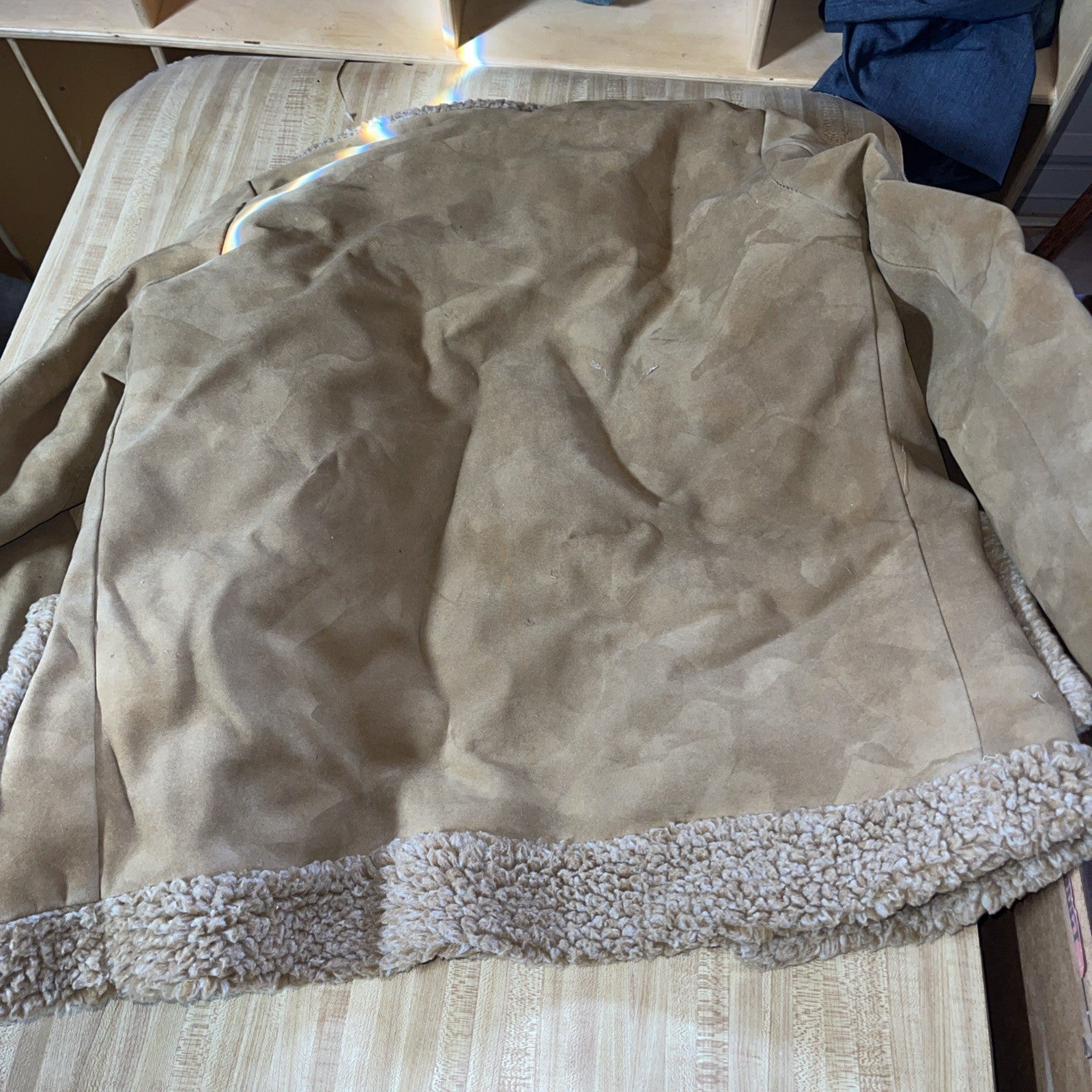 Vintage Fingerhut Sherpa Lined Suede Jacket 40