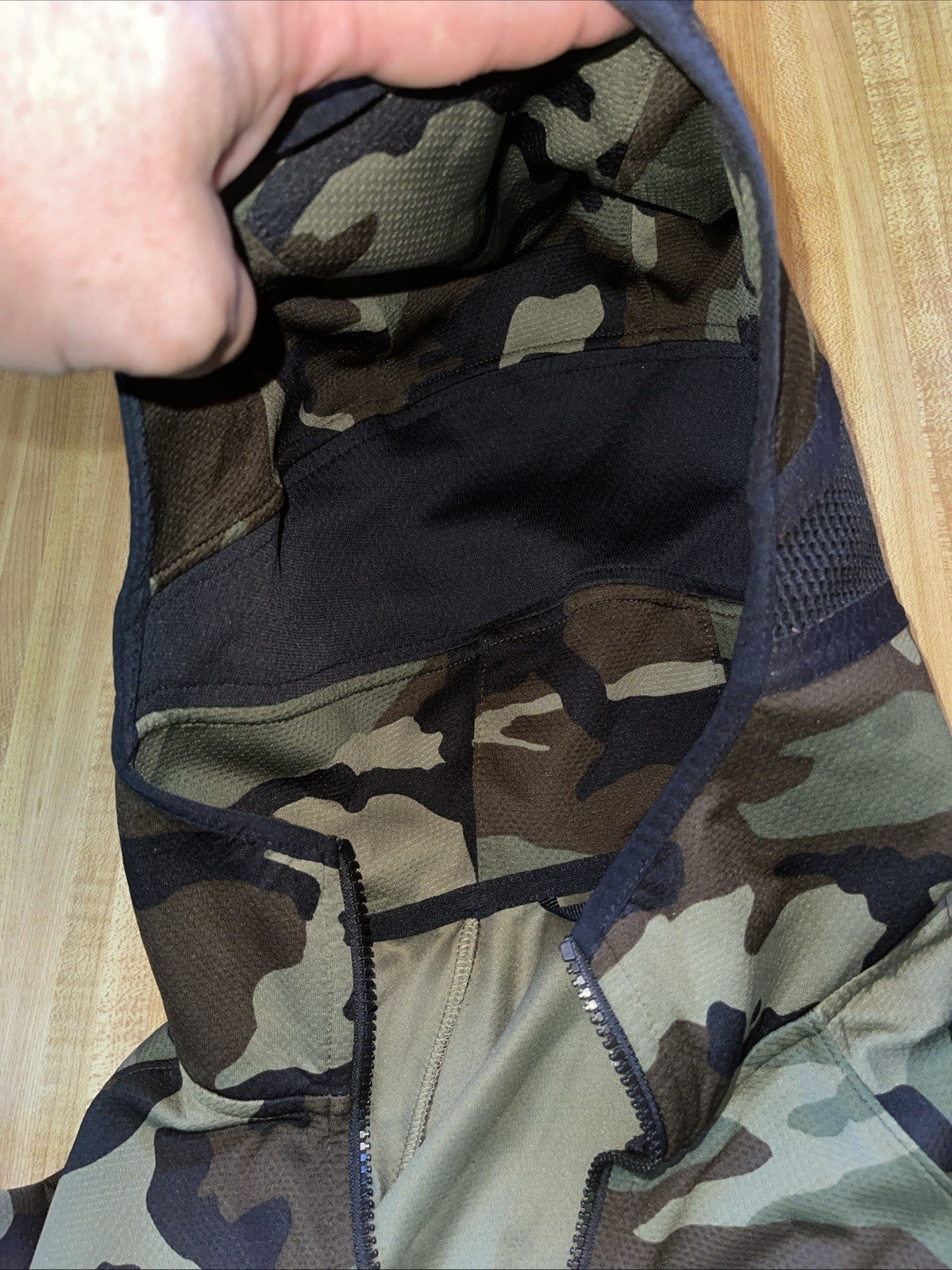 Nike Camo Hoodie Small Side Snap Full Zip