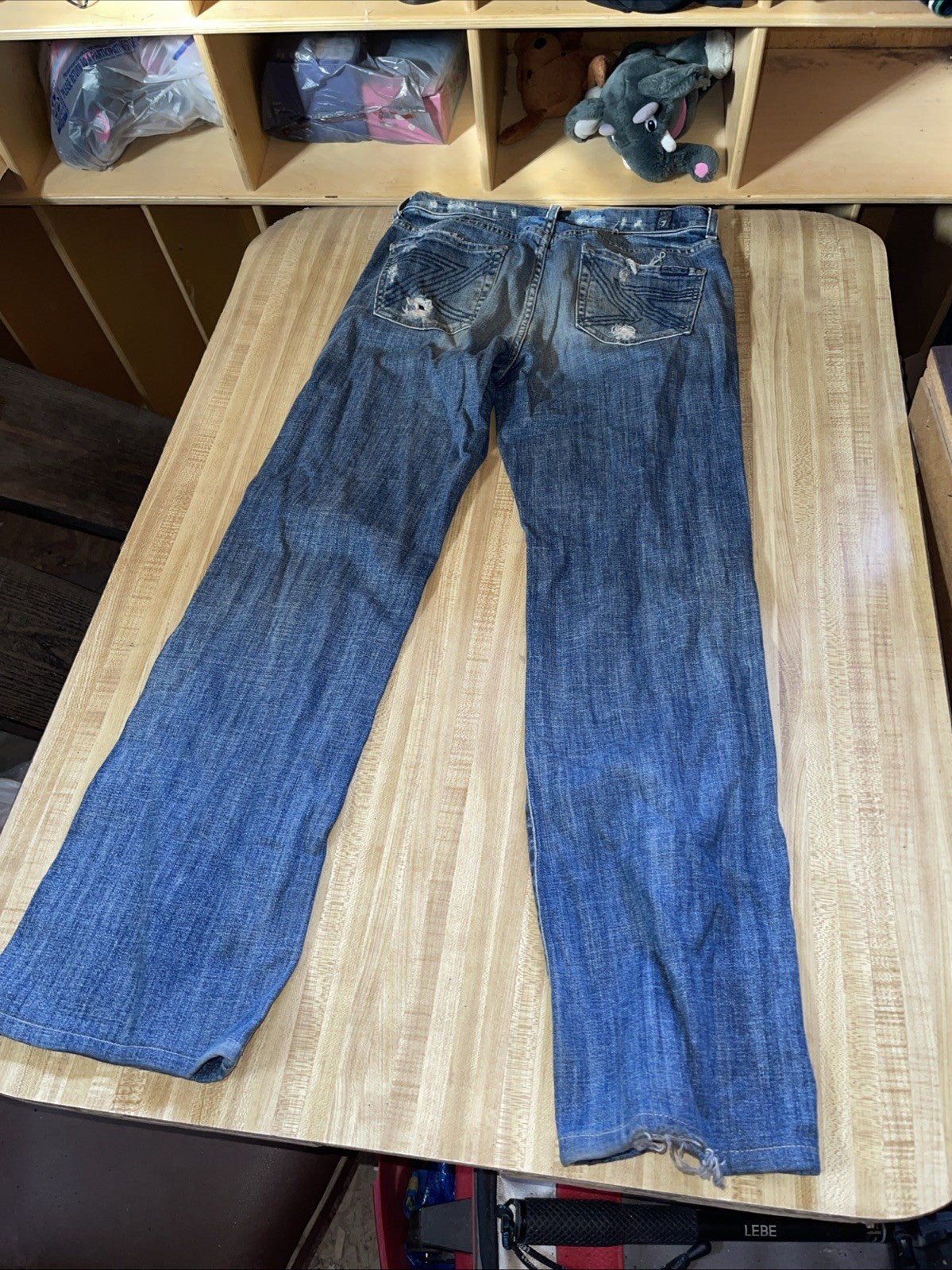 7 For All Mankind Bootcut Jeans 30/30 Distressed