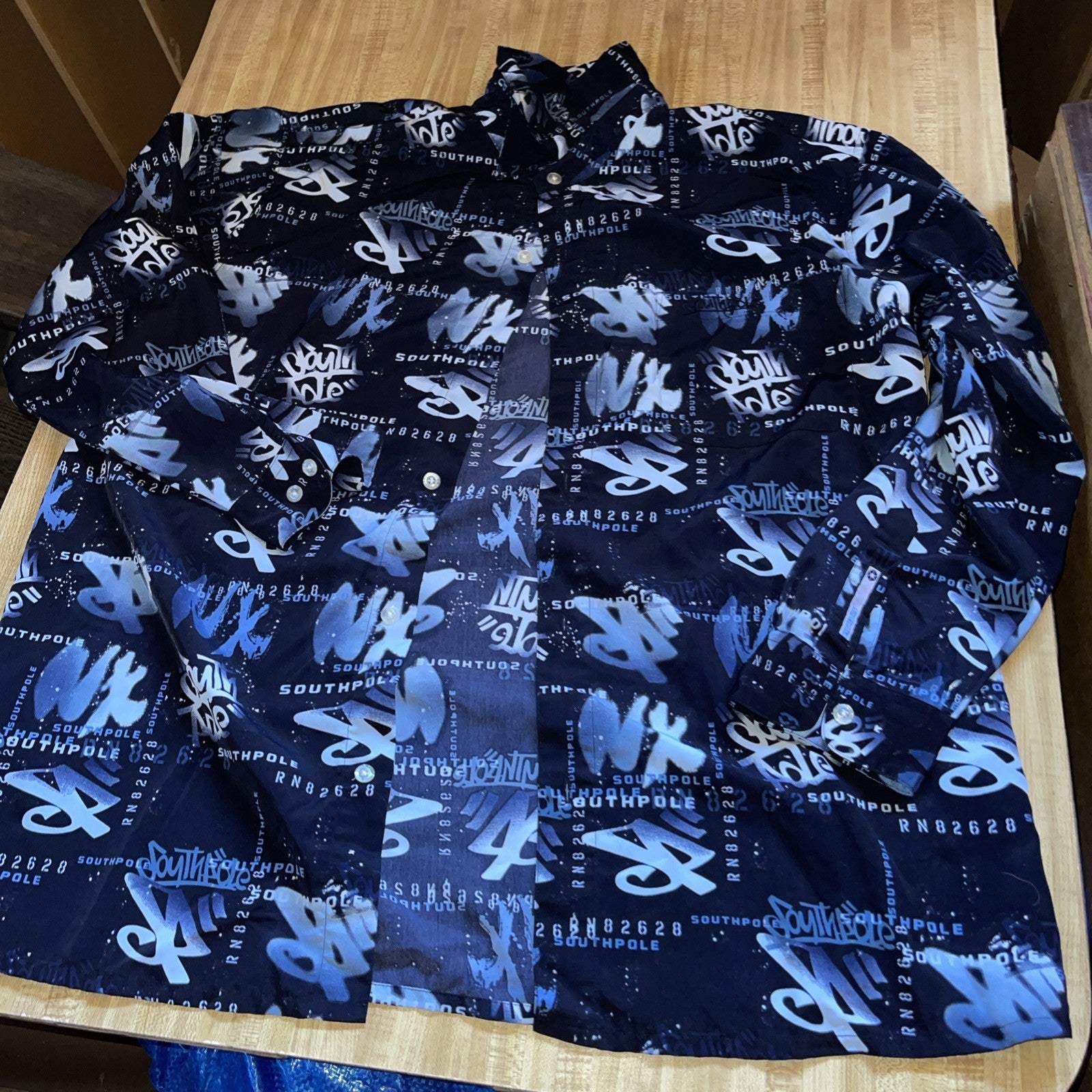 Southpole Button Up AOP Large 
