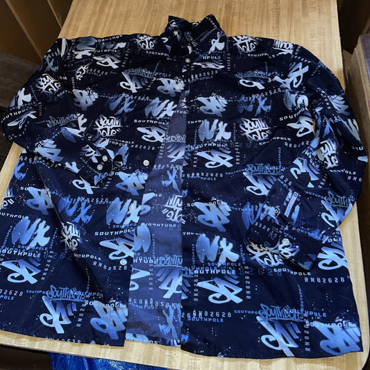 Southpole Button Up AOP Large 