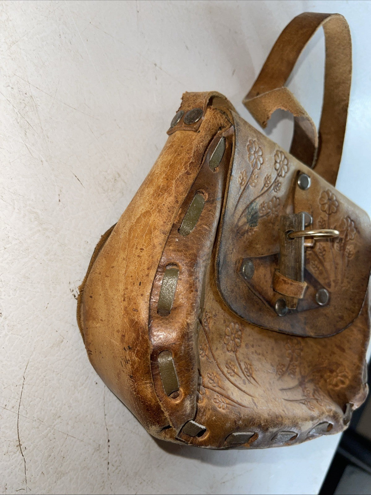 Vintage Handmade Leather Purse 