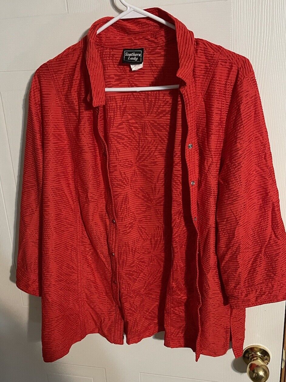 Southern Lady Pearl Snap Top XL