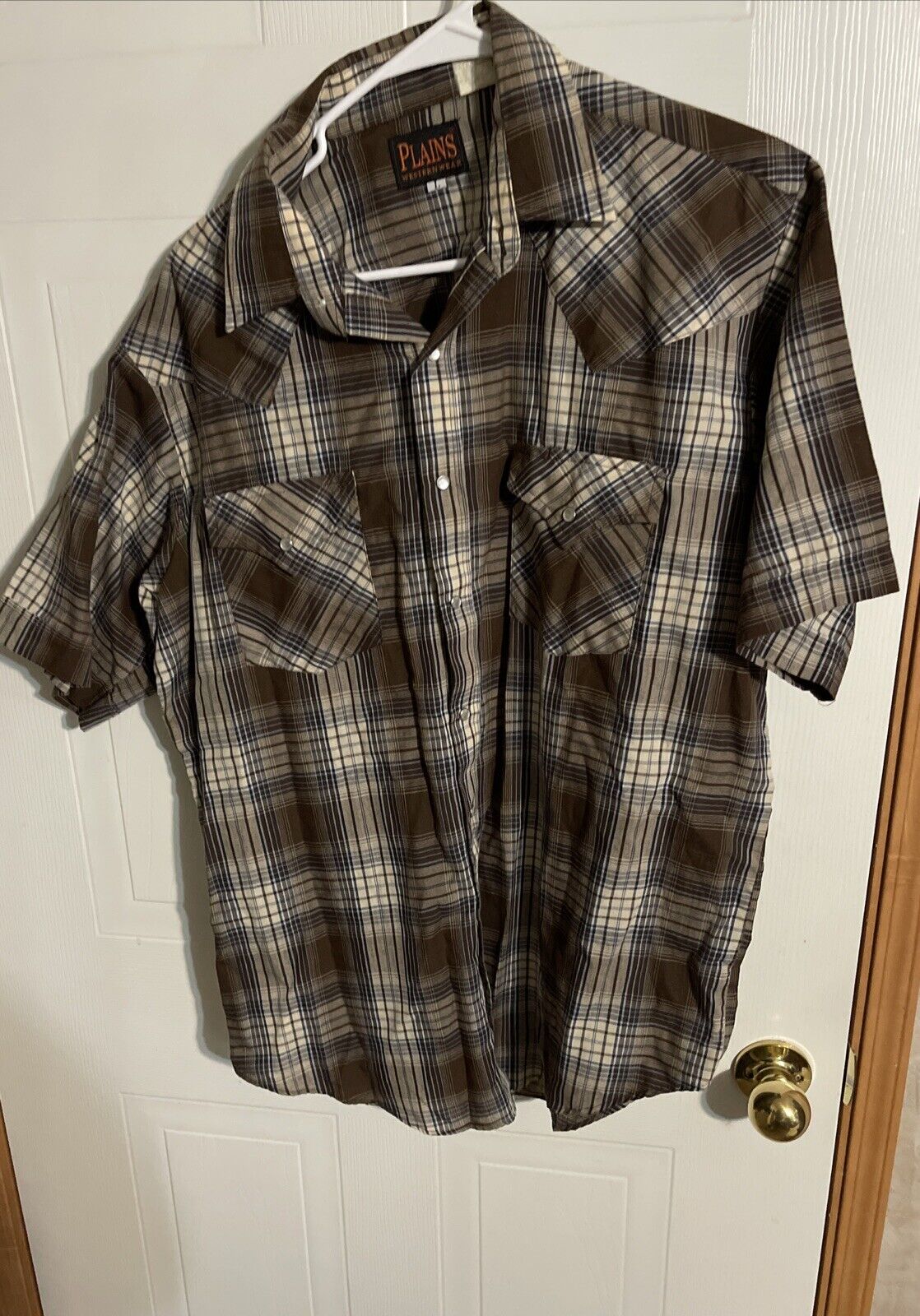 Plains Western Wear Pearl Snap Large 