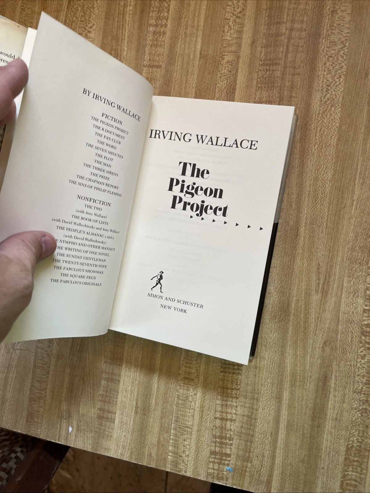 The Pigeon Project by Irving Wallace (1979, Hardcover)