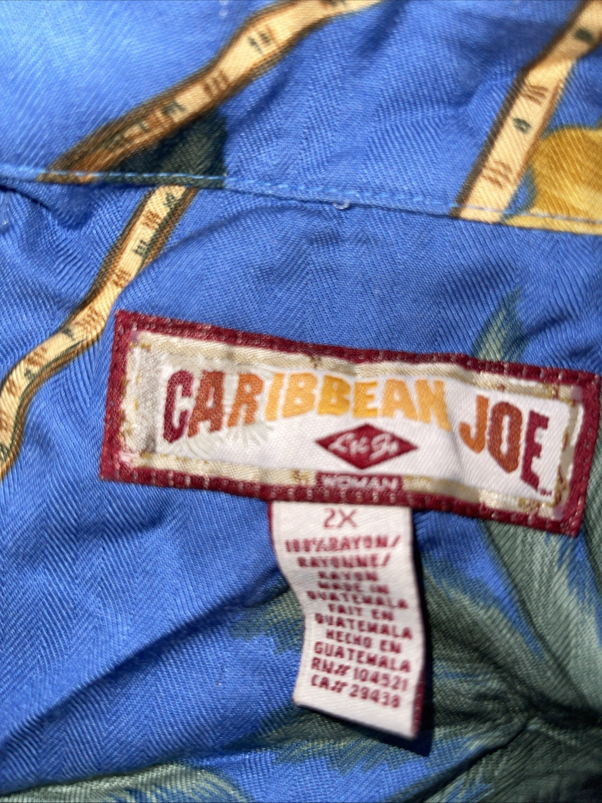 caribbean joe hawaiian shirt 2X