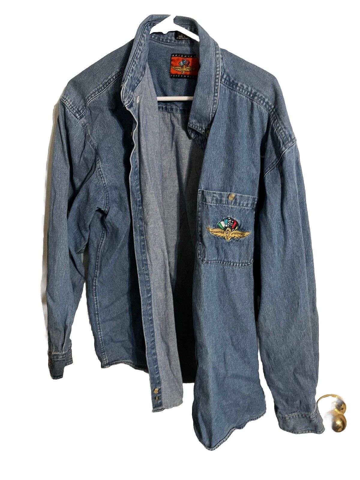 Brickyard Authentic Indianapolis Motor Speedway Denim Shacket XL