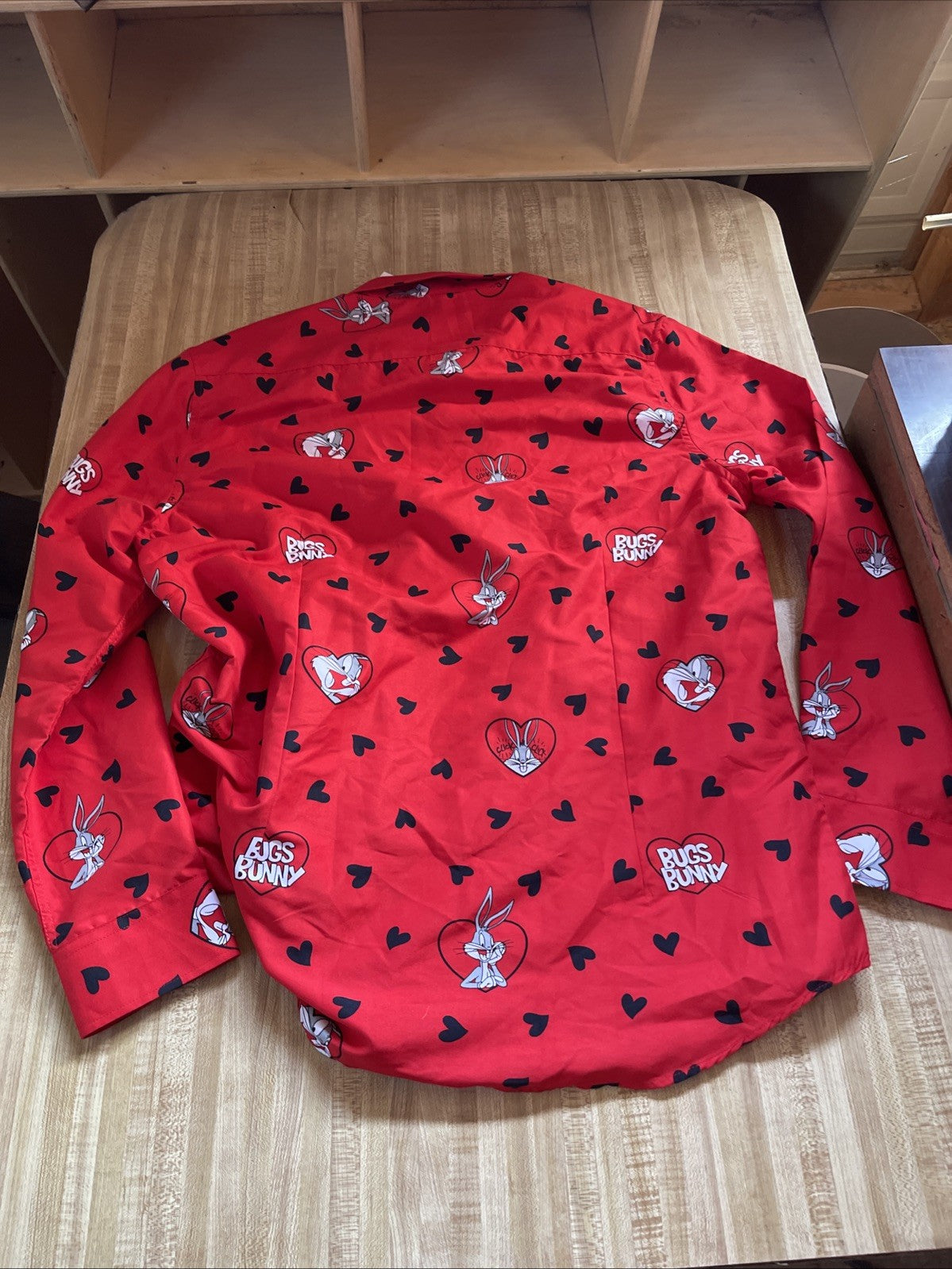 Suitmeister Looney Tunes Bugs Bunny Button Up NWT XL