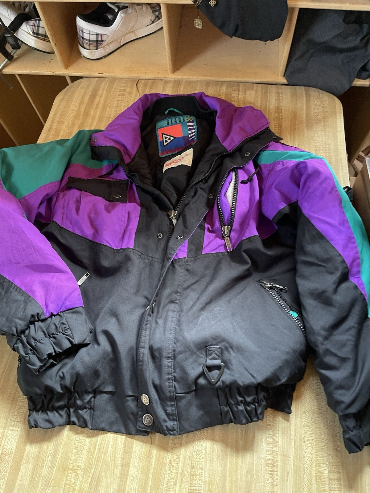 Vintage Black Bear Ski Jacket By Recco 
