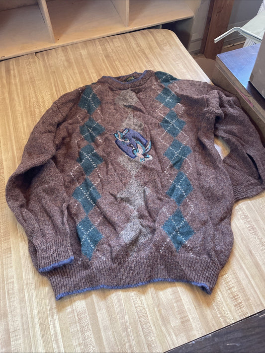 Vintage Country Trader Shetland Sweater Large 