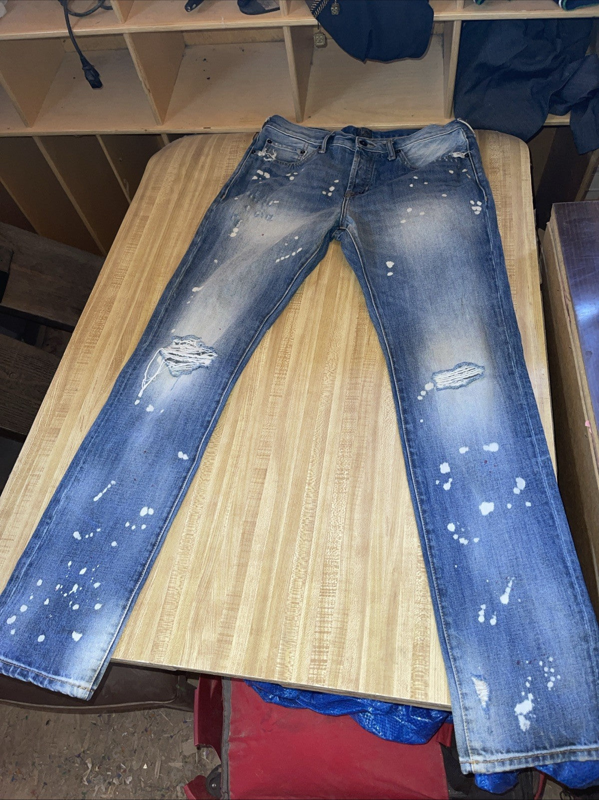PRPS Le Sabre Slim Tapered Distressed Jeans 32/34
