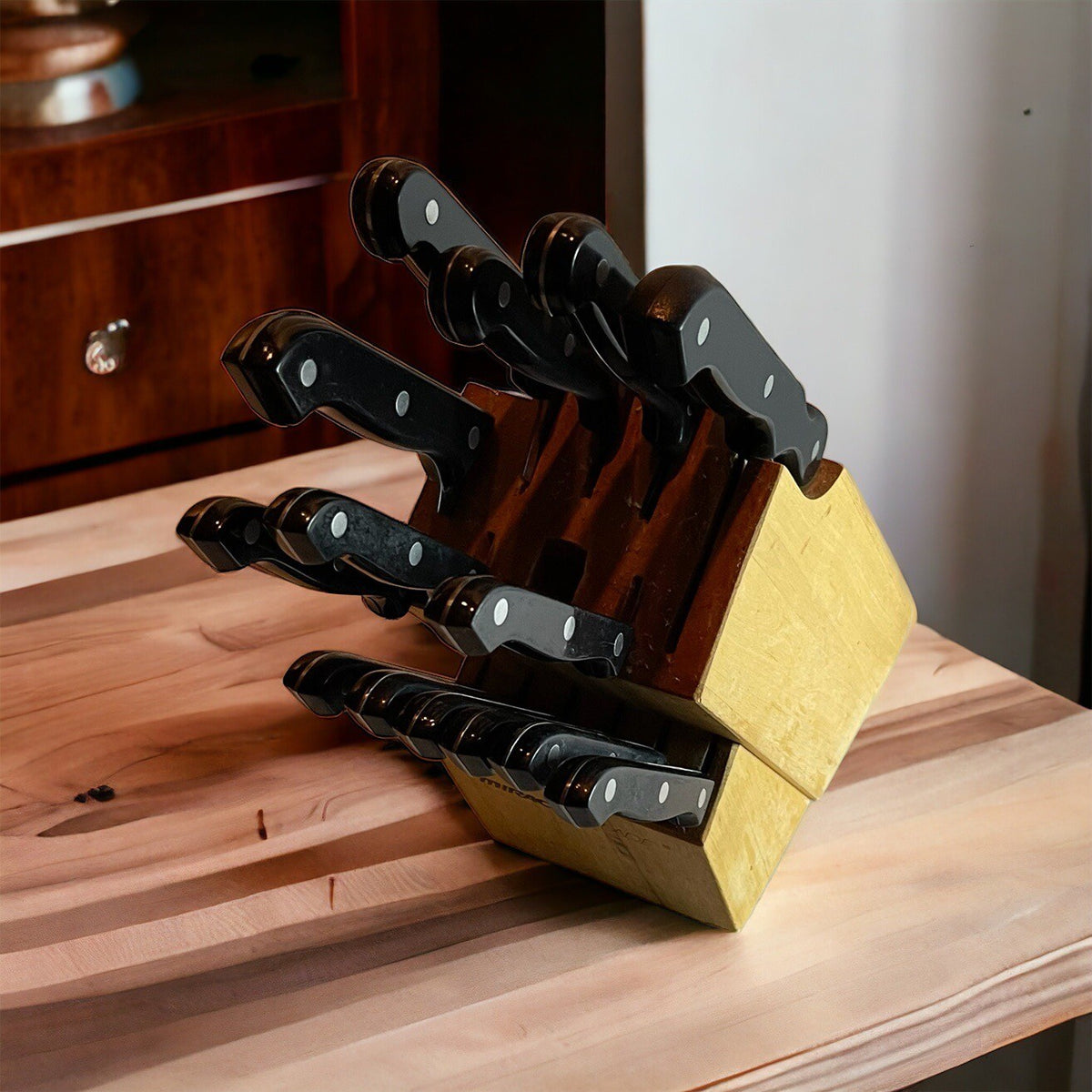 Miracle Blade Knife Block With Showtime Six Star Knife Set