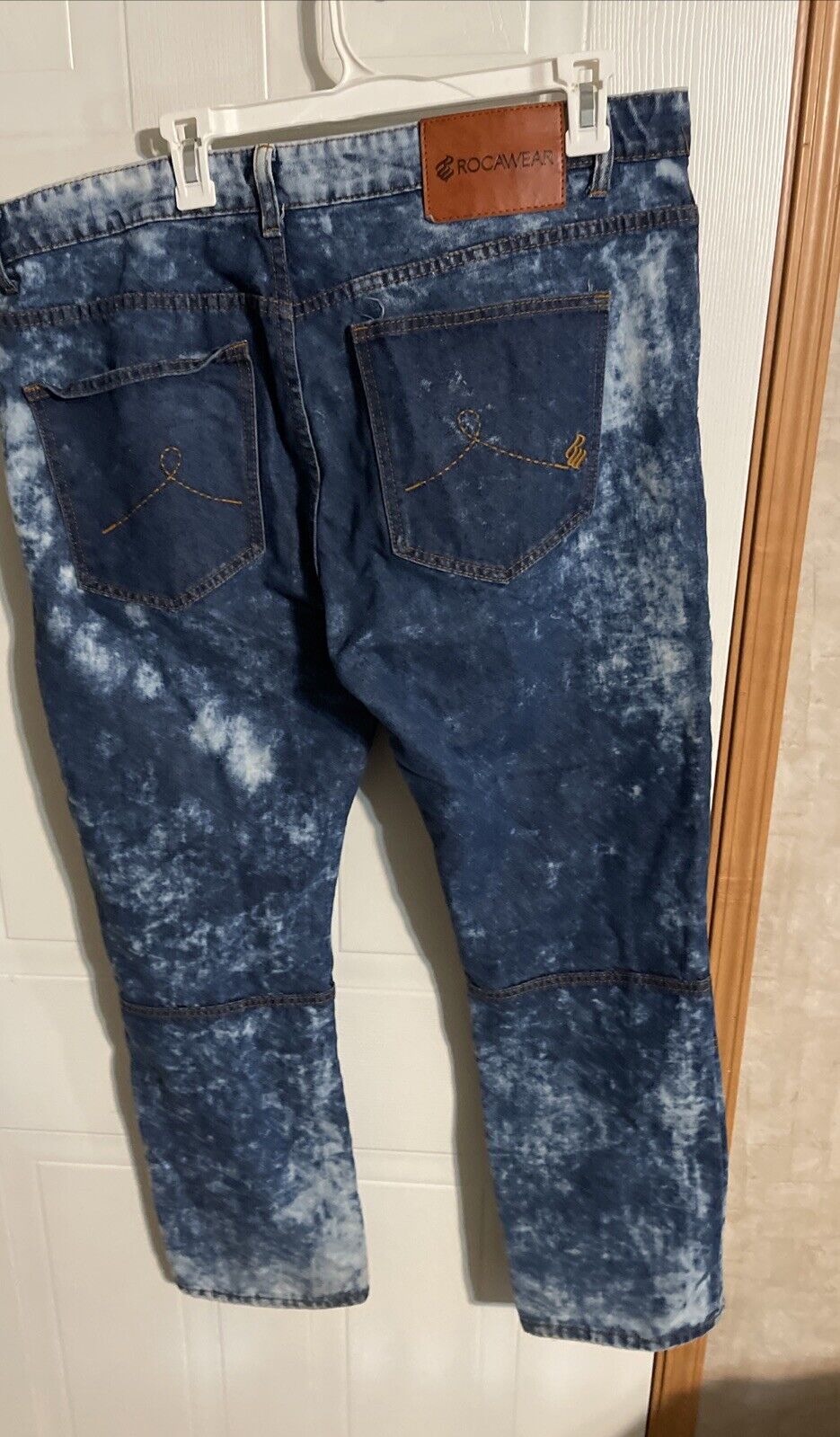 Rocawear Acid Wash Double Knee Jeans 40x30
