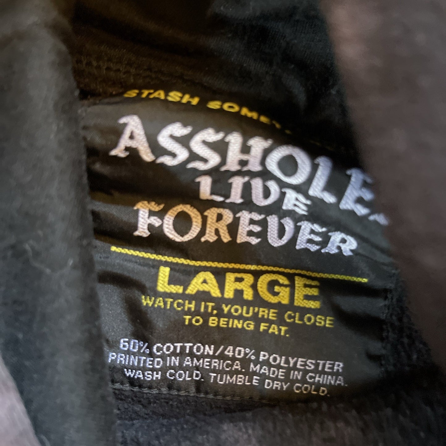 aholes live forever hoodie Large 