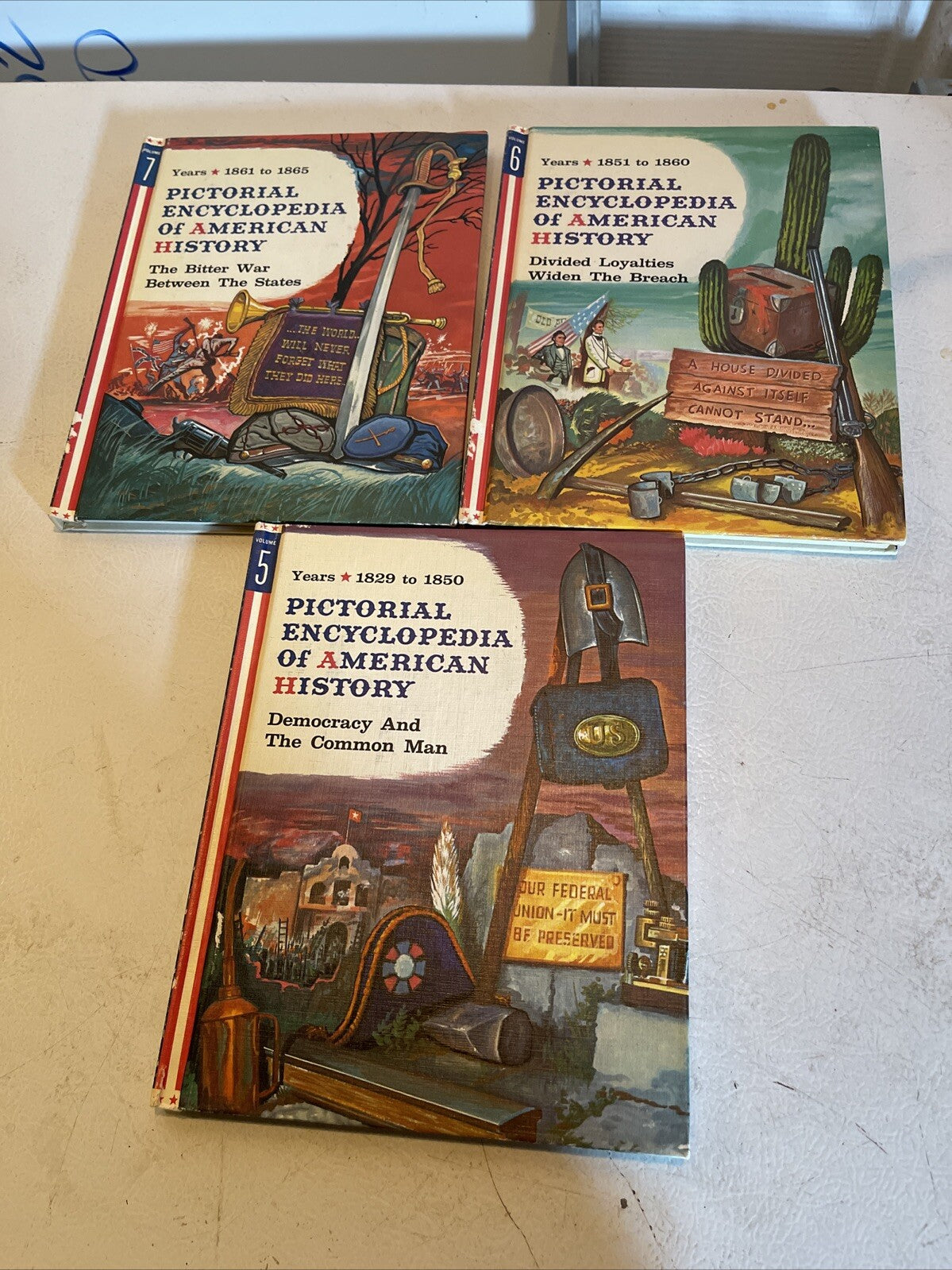Pictorial Encyclopedia Of American History Book Lot