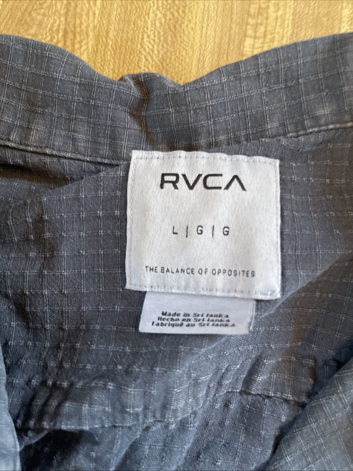 RVCA Linen Blend Shirt Large 