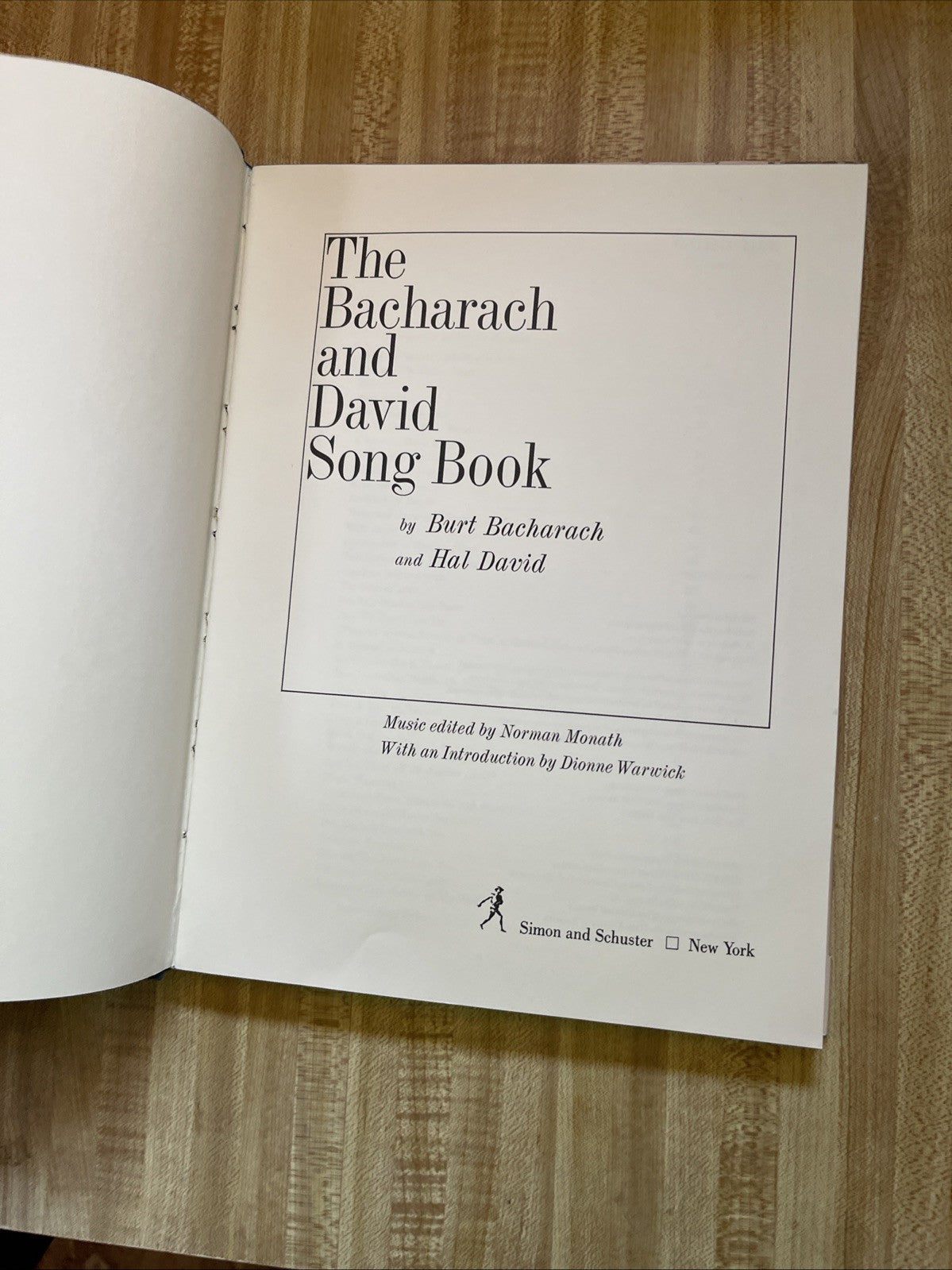 Bacharach & David Song Book Burt Bacharach Hal David Simon & Schuster HC