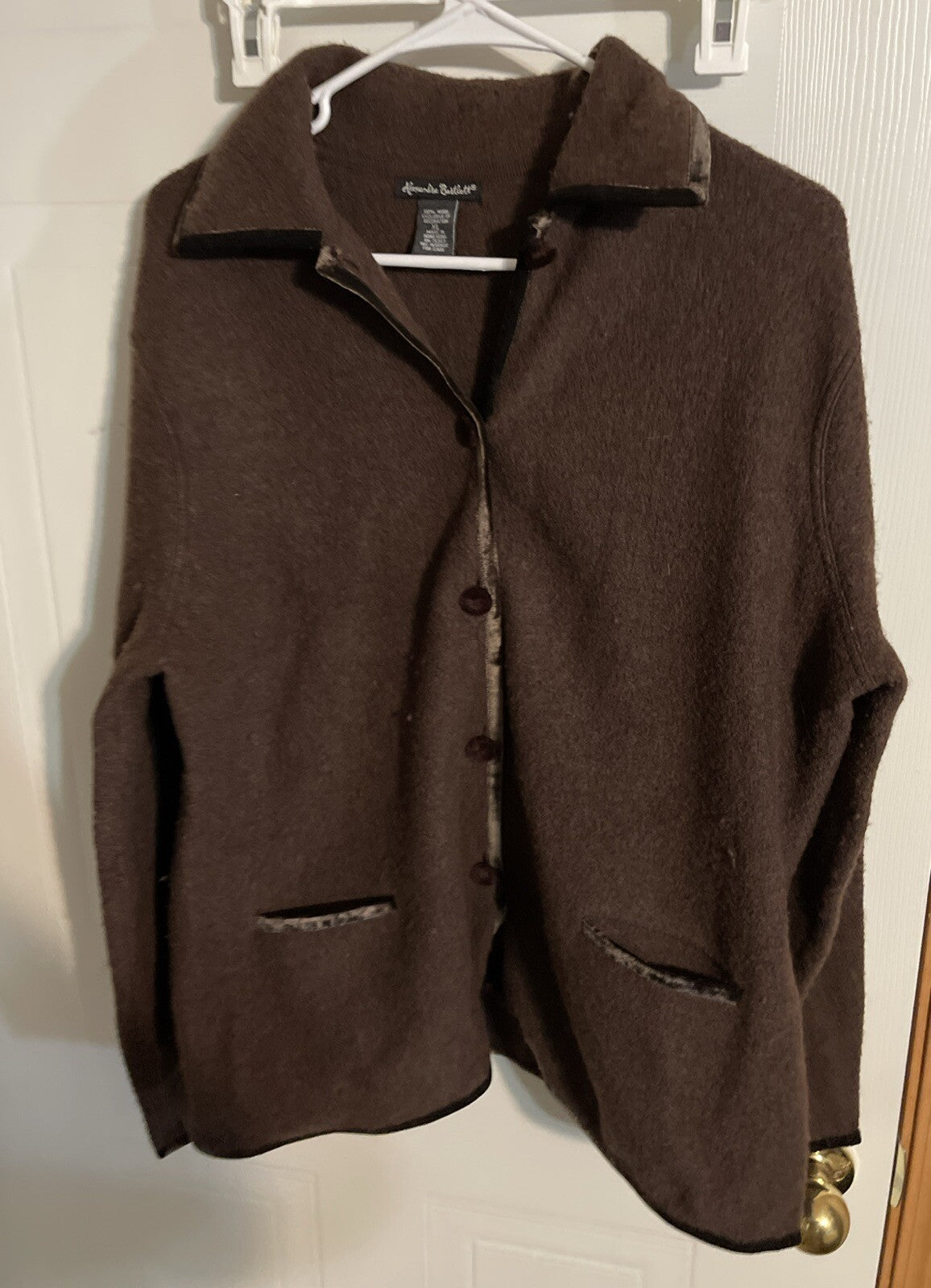 alexandra bartlett wool jacket XL